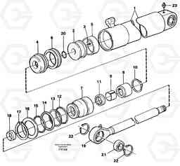 37909 Hydraulic cylinder, steering EW130C SER NO 584-, Volvo Construction Equipment