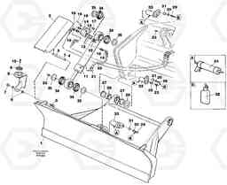 41872 Dozer blade 2,5m, 2,6m EW130C SER NO 584-, Volvo Construction Equipment