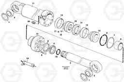 41049 Hydraulic cylinder, dozer blade EW130C SER NO 584-, Volvo Construction Equipment
