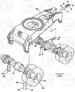 14336 Driveshafts with assembly parts EW130C SER NO 584-, Volvo Construction Equipment