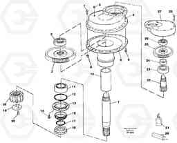 7443 Swing gearbox EW130C SER NO 584-, Volvo Construction Equipment