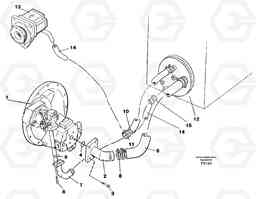 69553 Hydraulic system suction lines EW130C SER NO 584-, Volvo Construction Equipment