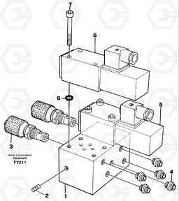 44496 Control block, end pos. dampening EW130C SER NO 584-, Volvo Construction Equipment