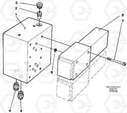 44493 Stabilisor valve block EW130C SER NO 584-, Volvo Construction Equipment