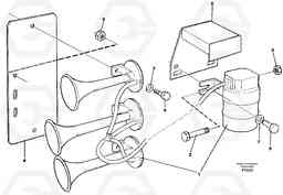 27340 Compressor horn EW130C SER NO 584-, Volvo Construction Equipment