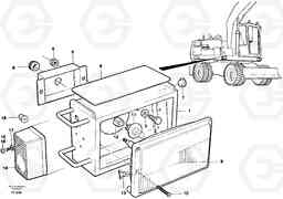 47194 Headlamp EW130C SER NO 584-, Volvo Construction Equipment