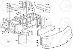 45122 Support, cover plates, rear EW130C SER NO 584-, Volvo Construction Equipment