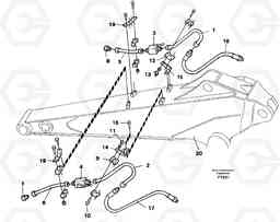 35405 Hydraulic hammer equipm. with shut-off cocks, dipper arm 2.0m and 2.4m EW130C SER NO 584-, Volvo Construction Equipment