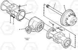 27043 Axle beam, rear EW130C SER NO 584-, Volvo Construction Equipment