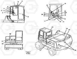 9353 Sign plates and transfer,inner location EW130C SER NO 584-, Volvo Construction Equipment