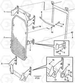 8582 Windscreen protection EW130C SER NO 584-, Volvo Construction Equipment