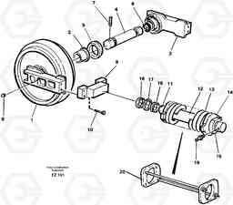 43839 Front idler, tensioning ring EC150C SER NO 254-, Volvo Construction Equipment