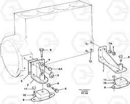 9874 Engine mounting EC150C SER NO 254-, Volvo Construction Equipment