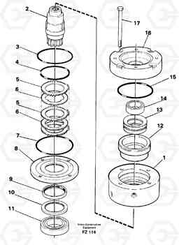 32955 Slewing brake EC150C SER NO 254-, Volvo Construction Equipment