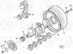 30215 Crankshaft and related parts EC150C SER NO 254-, Volvo Construction Equipment