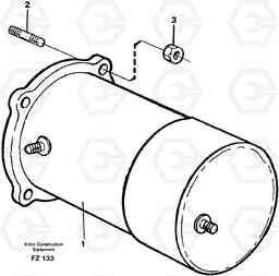 30225 Starter motor, mounting EC150C SER NO 254-, Volvo Construction Equipment