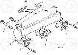 30220 Inlet manifold EC150C SER NO 254-, Volvo Construction Equipment