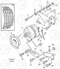 97032 Alternator, assembly EC150C SER NO 254-, Volvo Construction Equipment