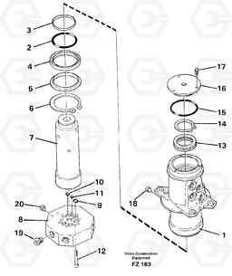 13345 Turning joint EC150C SER NO 254-, Volvo Construction Equipment