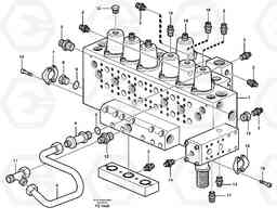 45755 Main valve block, fittings and tubings EC150C SER NO 254-, Volvo Construction Equipment