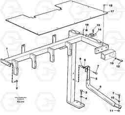 43845 Support, front EC150C SER NO 254-, Volvo Construction Equipment