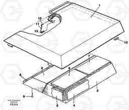 34377 Hatch, engine EC150C SER NO 254-, Volvo Construction Equipment