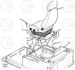 43203 Operator seat with fitting parts EC150C SER NO 254-, Volvo Construction Equipment