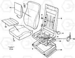 16784 Operator's seat Be-ge EC150C SER NO 254-, Volvo Construction Equipment