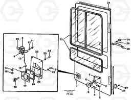 43842 Door, operator's cab EC150C SER NO 254-, Volvo Construction Equipment