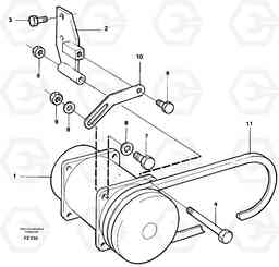 7950 Compressor with fitting parts Cooling agent R134 A EC150C SER NO 254-, Volvo Construction Equipment