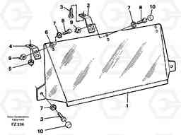 43214 Sun visor, outer EC150C SER NO 254-, Volvo Construction Equipment