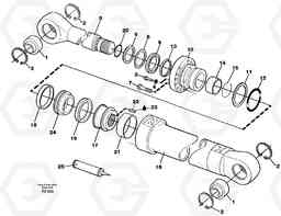 29362 Boom cylinder, backhoe equipment EC150C SER NO 254-, Volvo Construction Equipment