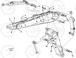 44796 Adjustable boom incl. lubricant pipes EC150C SER NO 254-, Volvo Construction Equipment