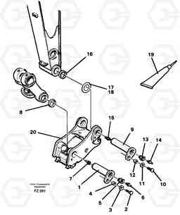 44805 Attachements, dipper arm-quickfit EC150C SER NO 254-, Volvo Construction Equipment