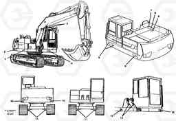 34644 Sign plates and transfer,outer location EC150C SER NO 254-, Volvo Construction Equipment