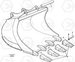 45223 Buckets for Quickfit withplate cutting edges EC150C SER NO 254-, Volvo Construction Equipment