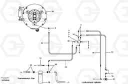 6283 Differential hydraulic circuit G700 MODELS S/N 33000 -, Volvo Construction Equipment