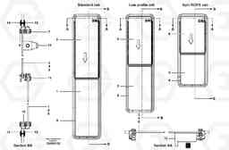 8339 Side slider window G700 MODELS S/N 33000 -, Volvo Construction Equipment