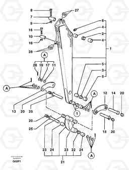 9680 Dipper arm EC50VV TYPE 247, Volvo Construction Equipment