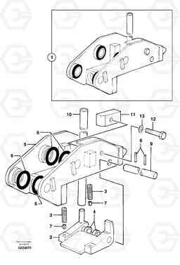 104963 Tool holder / mechanical control EC50VV TYPE 247, Volvo Construction Equipment