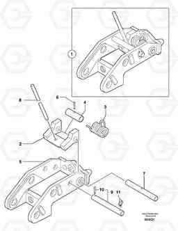 41151 Tool holder / mechanical control EC14 TYPE 246, 271, Volvo Construction Equipment