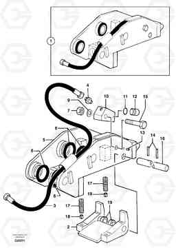 106591 Tool holder / hydraulic control EC50 TYPE 247, Volvo Construction Equipment