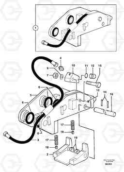 104577 Tool holder / hydraulic control EW50 TYPE 256, Volvo Construction Equipment