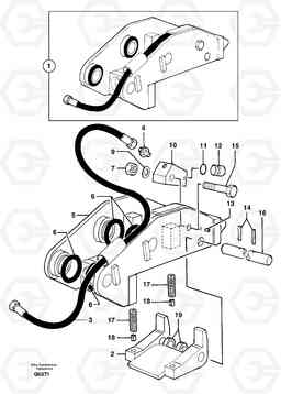 105618 Tool holder / hydraulic control EW50VV TYPE 256, Volvo Construction Equipment