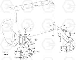 15519 Engine mounting EW150C SER NO 689-, Volvo Construction Equipment