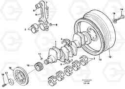 27346 Crankshaft and related parts EW150C SER NO 689-, Volvo Construction Equipment