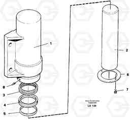 44974 Axle locking cylinder EW150C SER NO 689-, Volvo Construction Equipment