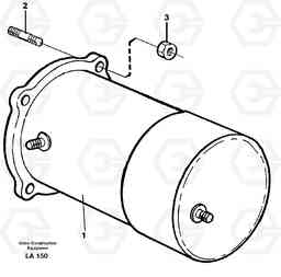 34673 Starter motor, mounting EW150C SER NO 689-, Volvo Construction Equipment