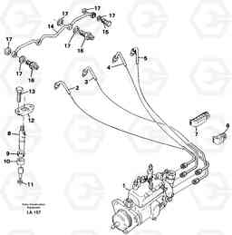 41923 Fuel lines, injectors EW150C SER NO 689-, Volvo Construction Equipment