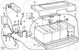 44535 Battery with assembling details EW150C SER NO 689-, Volvo Construction Equipment